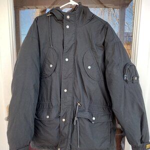 Vintage Triple F.A.T. Goose Mens Jacket Black Puffer Duck Down Insulated - Large